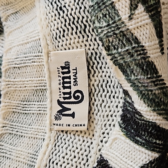Show Me Your MuMu Crop Varsity Sweater Peruvian Palm Green Cream Size SMALL - Picture 11 of 11